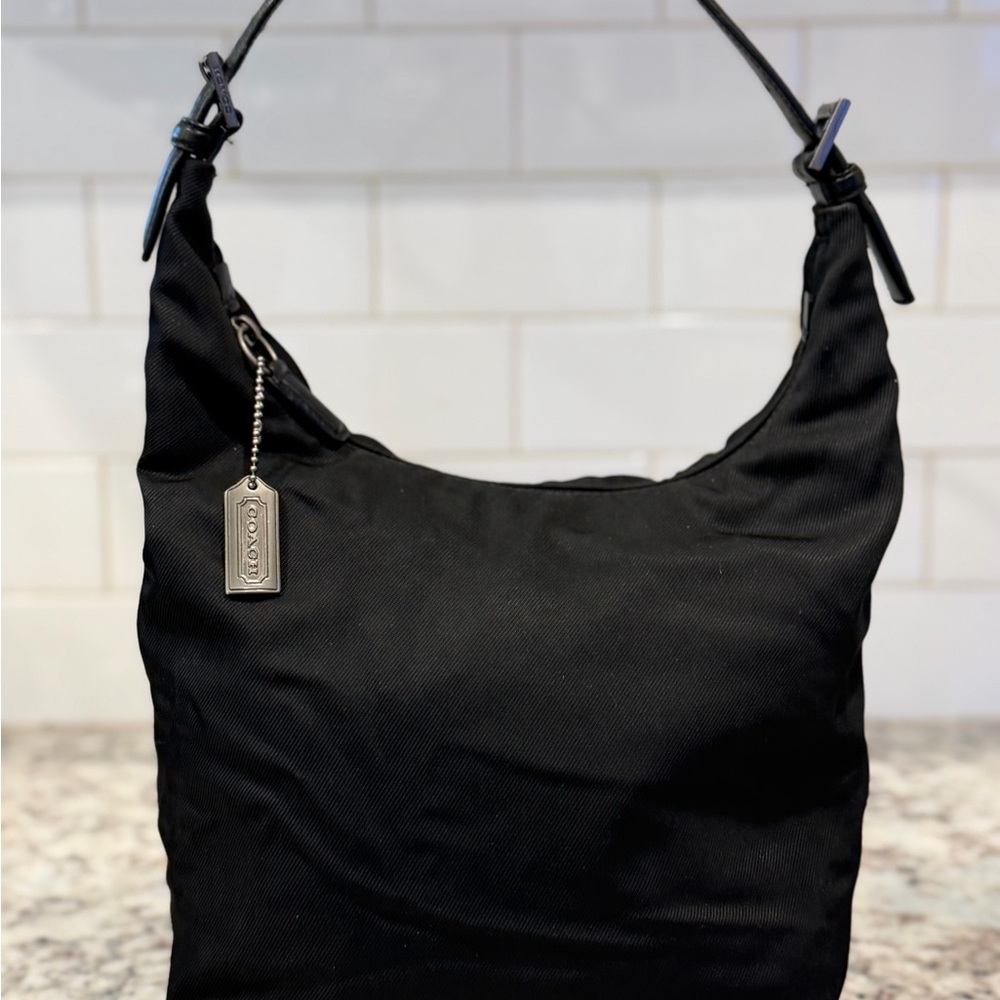 Coach vintage canvas Black Hobo Bag